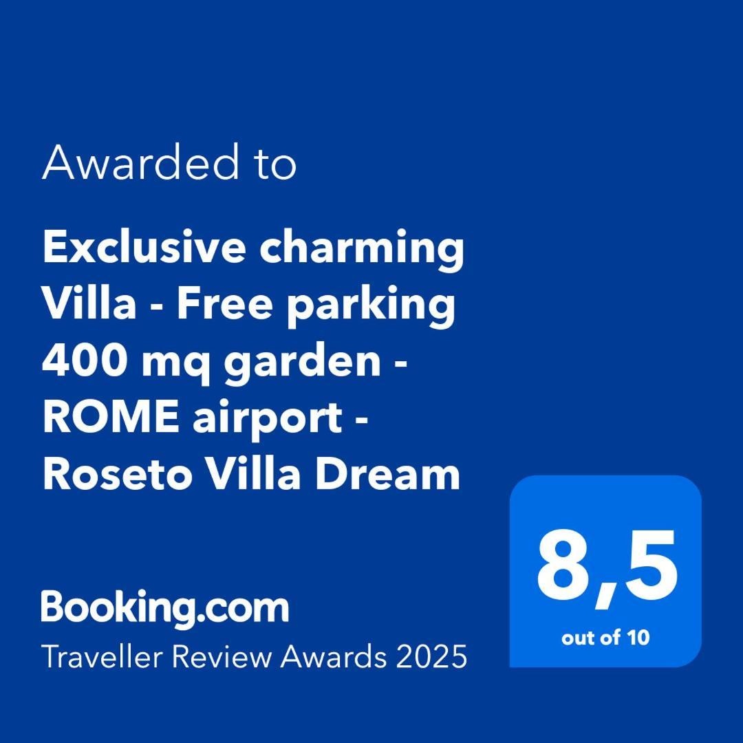 Exclusive Charming Villa - Free Parking 400 Mq Garden - Rome Airport - Roseto Villa Dream 弗雷杰内 外观 照片