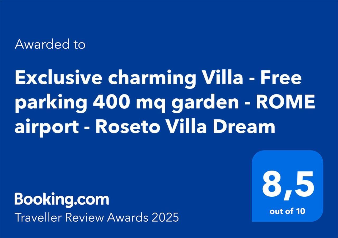 Exclusive Charming Villa - Free Parking 400 Mq Garden - Rome Airport - Roseto Villa Dream 弗雷杰内 外观 照片